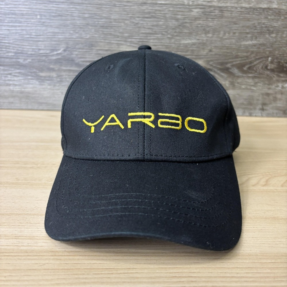 YARBO Hat Cap Strap Back Black Yellow Embroidered Dad Cap Baseball Promo Mens